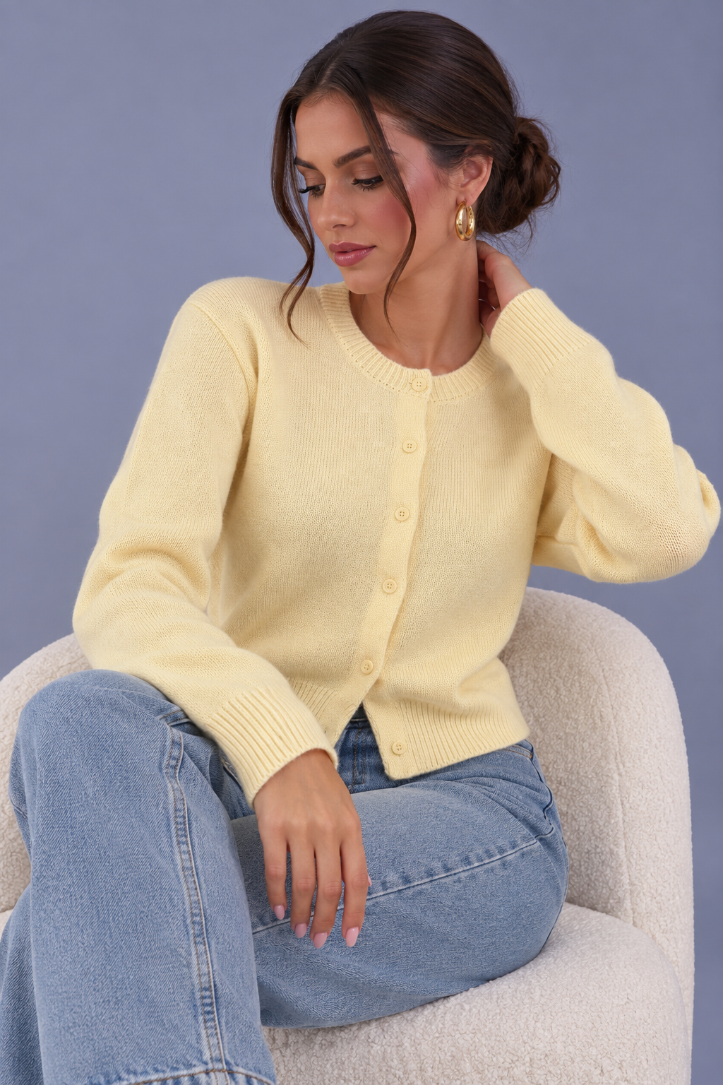 Cardigan Ample Soft Girl – URBAD, vue 3