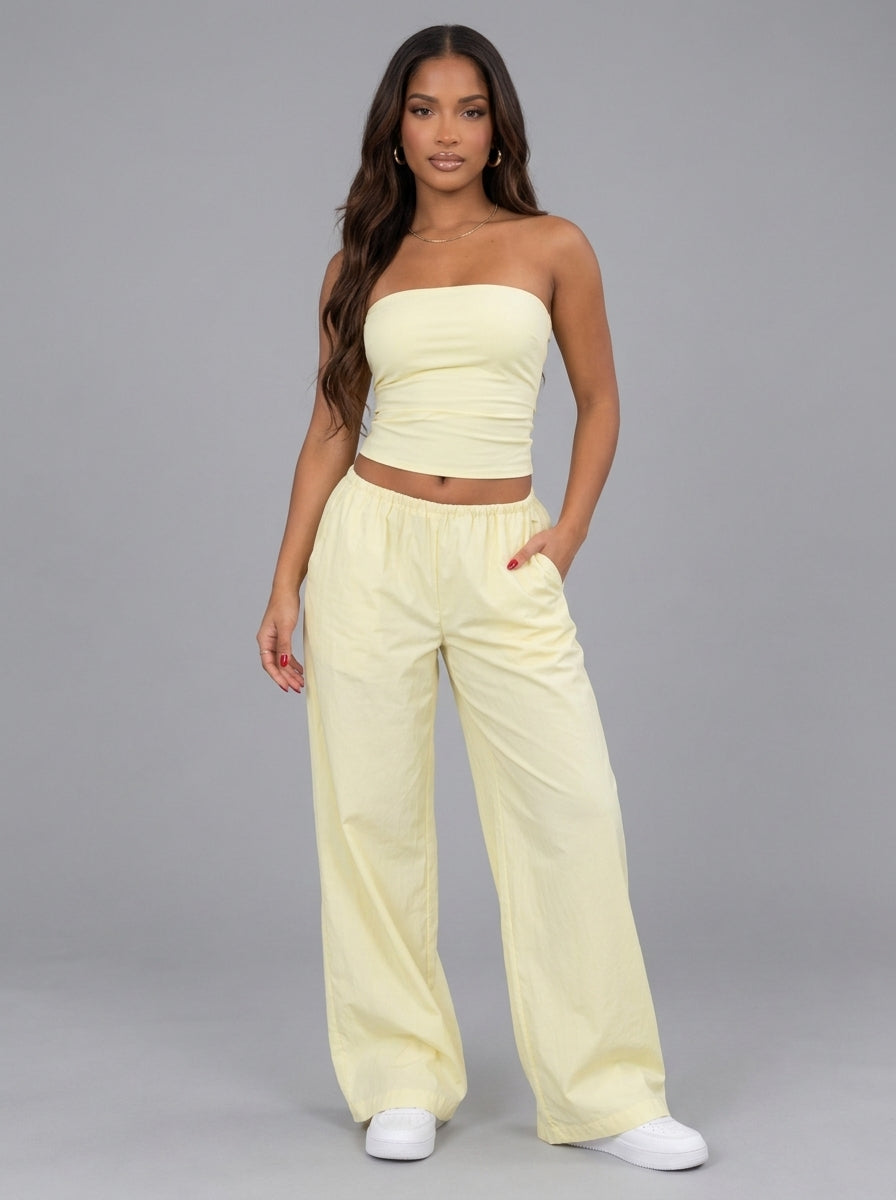 Ensemble Pantalon Bustier Ibiza – Jaune
