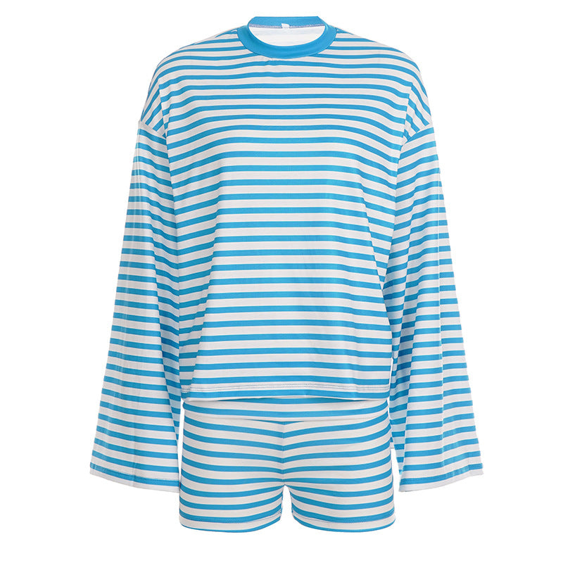 Ensemble Short Oversize Rebel – Bleu & Blanc – URBAD, vue 4