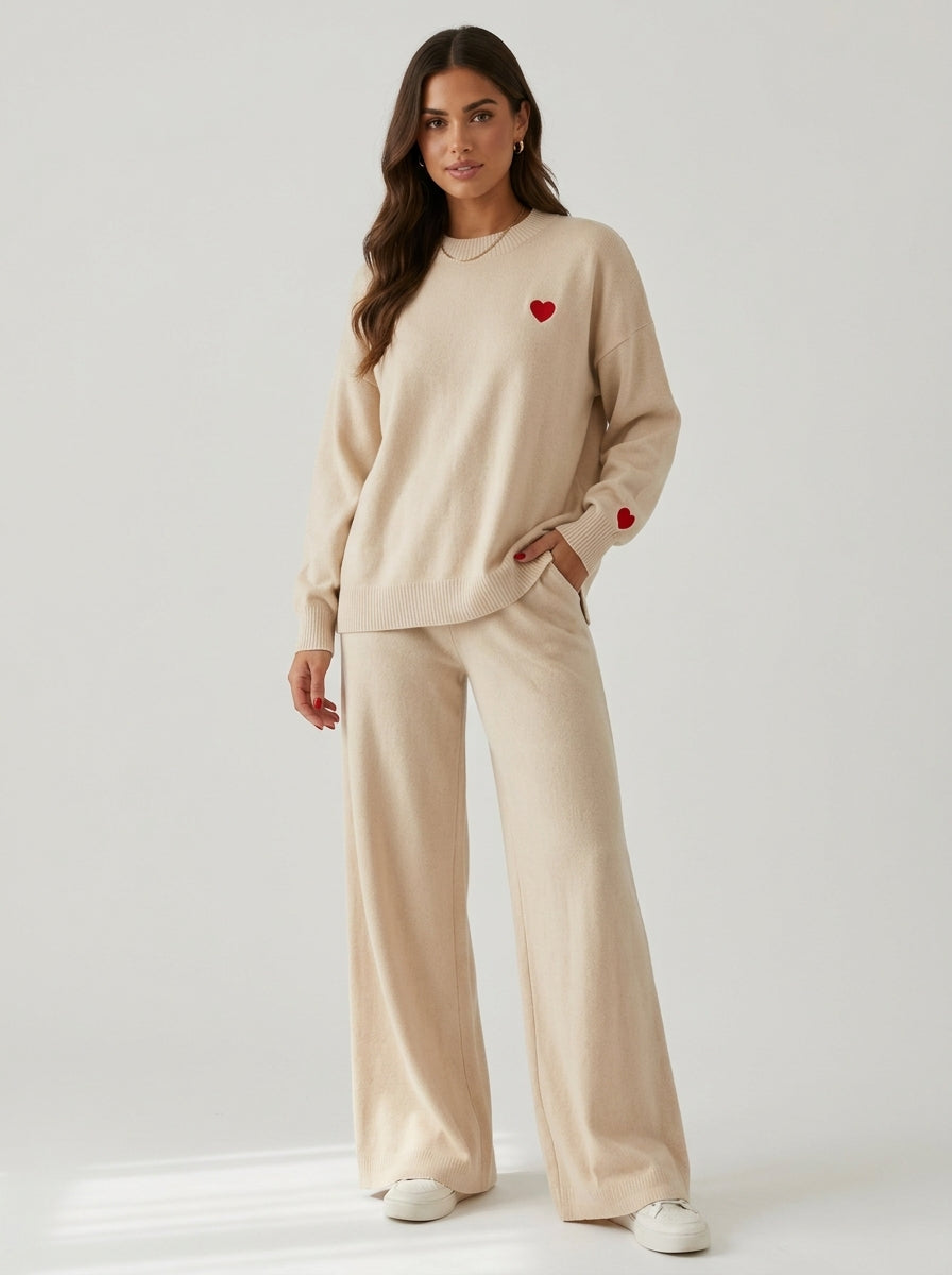 Ensemble Pantalon Maille Kyoto – Abricot – URBAD