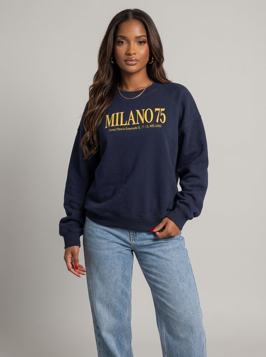 Sweat Oversize Unbothered – Bleu Marine