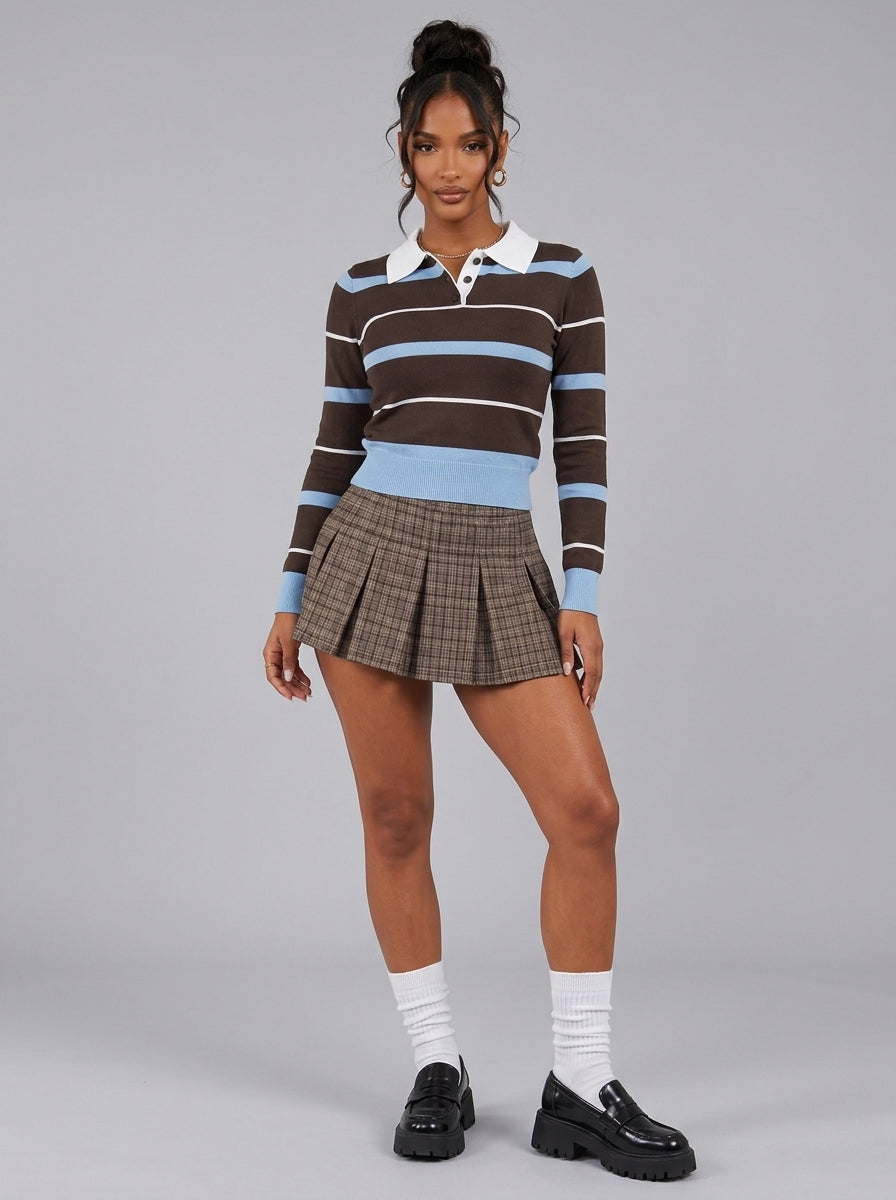 Polo Rayé Good Girl – Bleu – URBAD